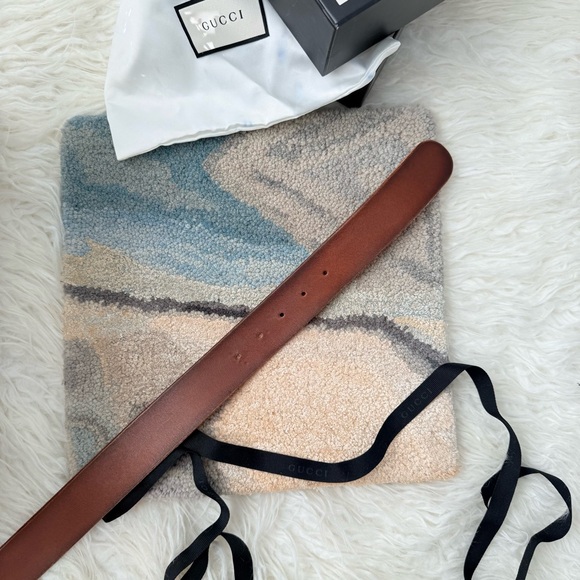 Gucci GG Marmont Wide Belt Gold/Cognac - Picture 4 of 7